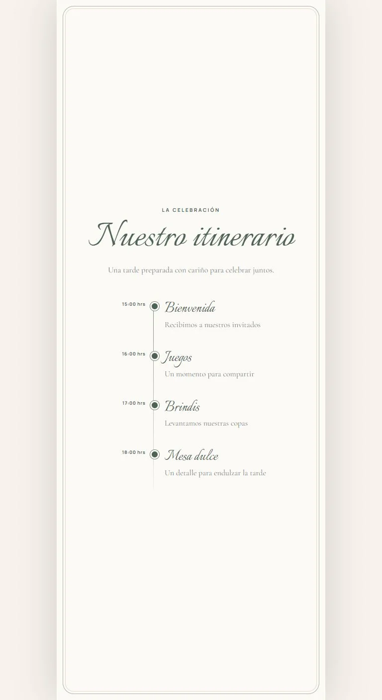 Itinerario de la celebración