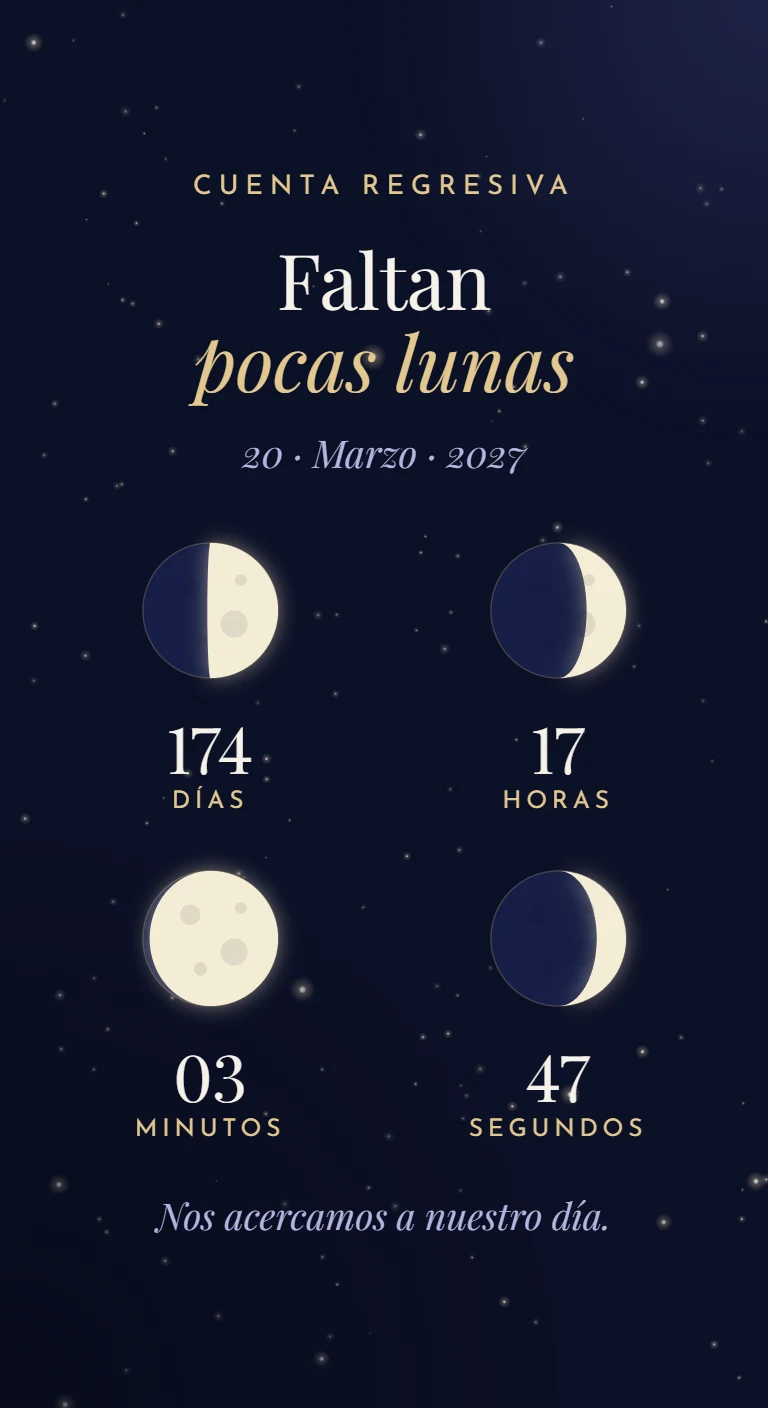 Cuenta regresiva en fases de la luna