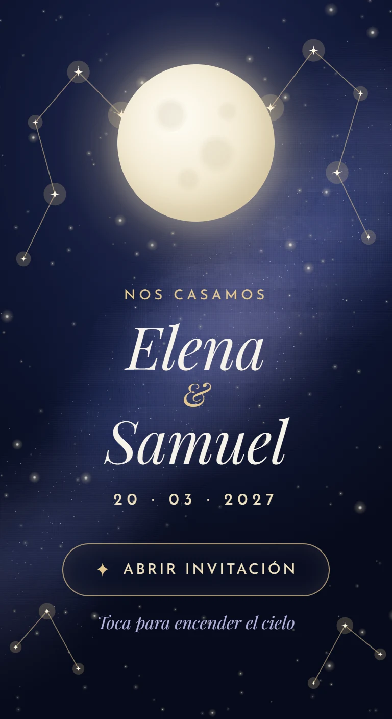 Dos constelaciones que se unen en la luna sobre sus nombres