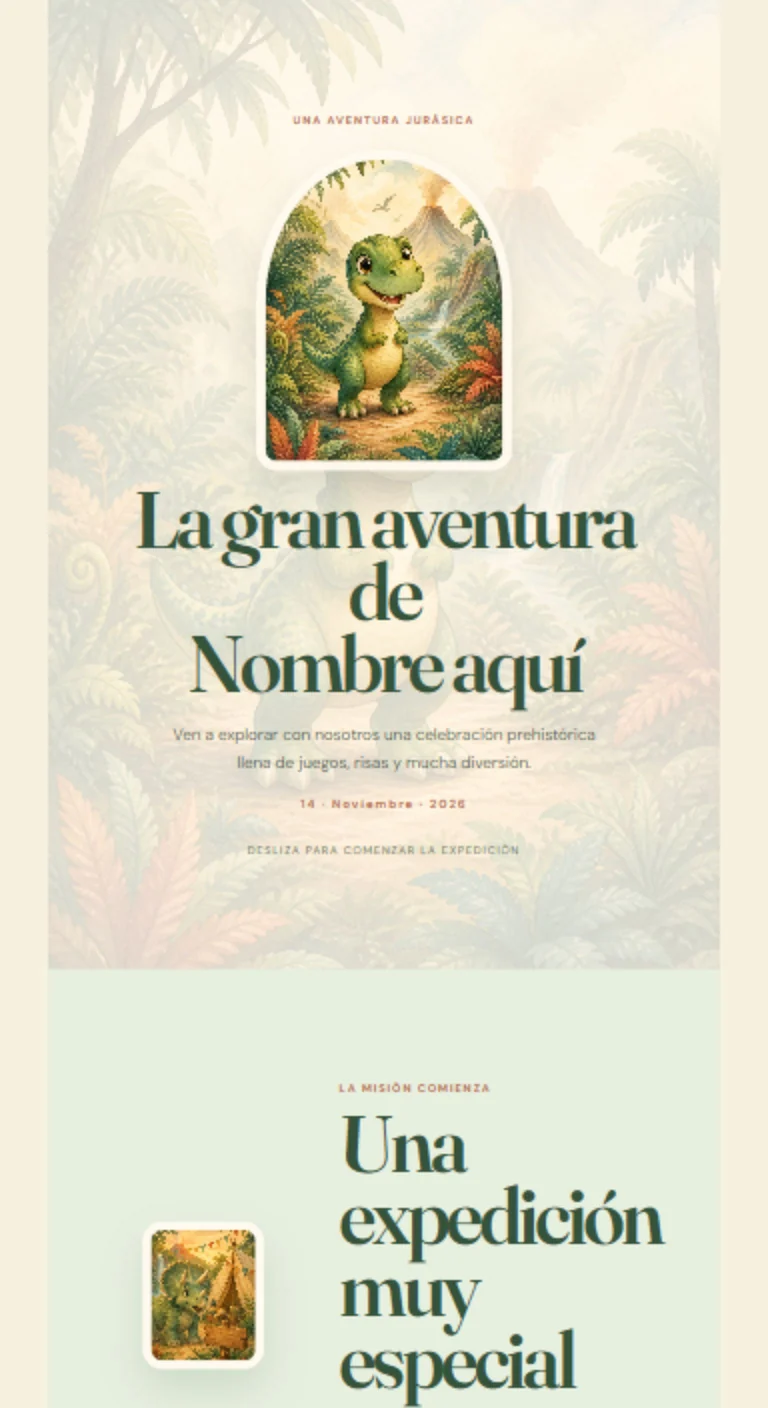 Portada real de Aventura de Dinosaurios