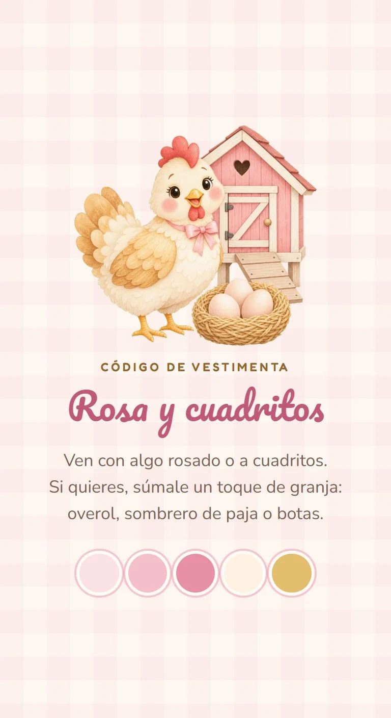 Código de vestimenta rosa y cuadritos