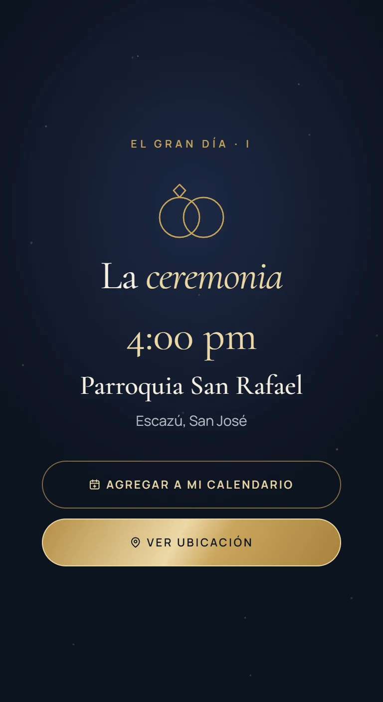 Ceremonia con mapa y calendario