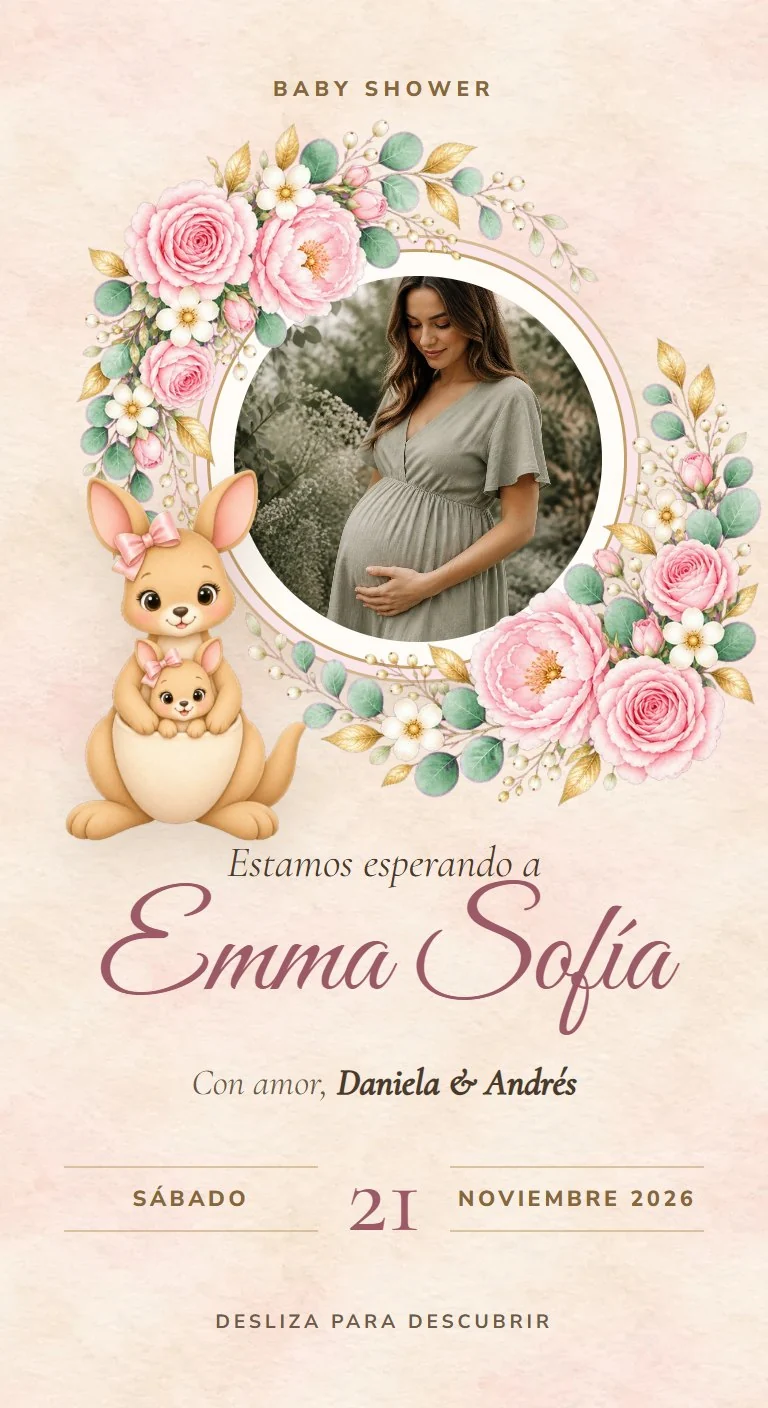 Portada con mamá canguro y su bebé