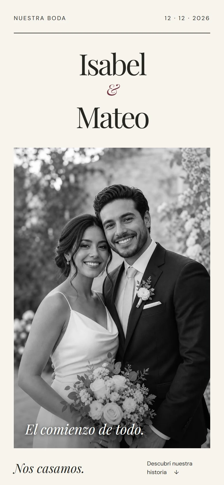Presentación editorial de la pareja