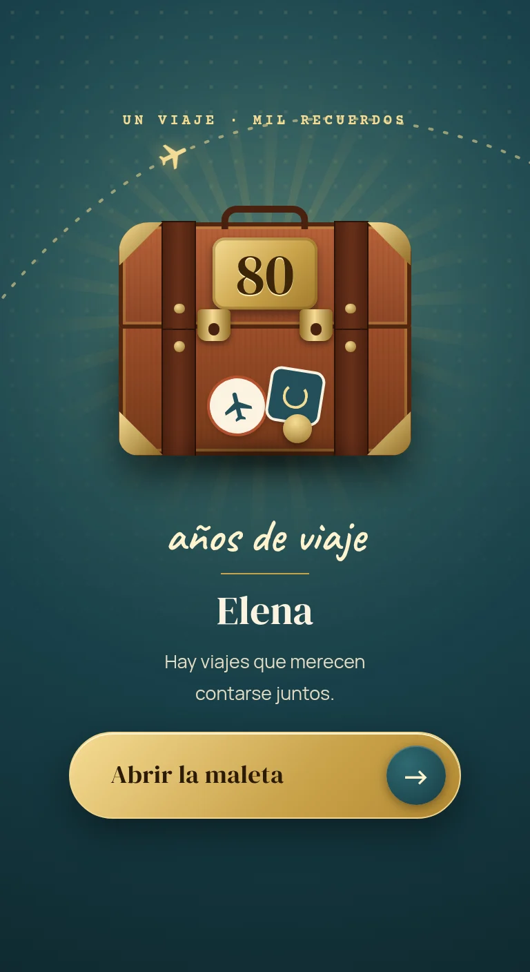 Una maleta de viaje que se abre bajo la edad