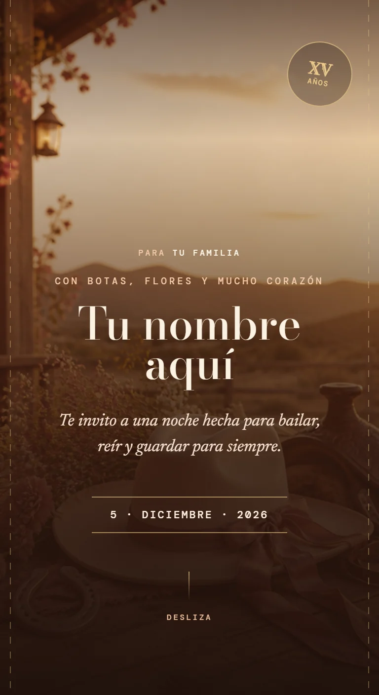 Portada de la invitación