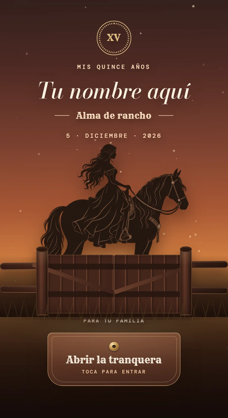 Apertura con tranquera a la hora dorada